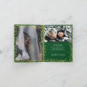 Hochzeiten handschriftlich Verheiratet & hell 3 Fo Dankeskarte (Innenseite)