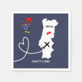 Hochzeiten im Ausland - Portugal Personalisiert Serviette (Vorderseite)