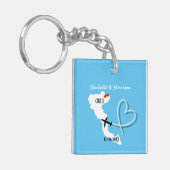 Hochzeiten im Ausland Zielort Korfu Save the Date Schlüsselanhänger (Vorderseite links)