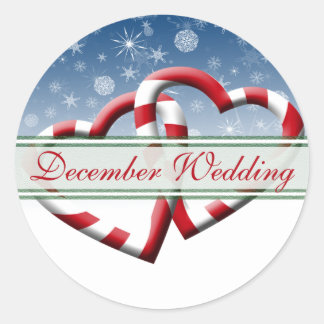 Hochzeiten im Dezember - Einladungen für Hochzeite Runder Aufkleber