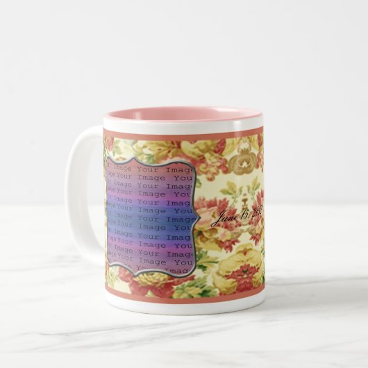 Hochzeiten im Frühjahr Zweifarbige Tasse (Vorderseite Links)