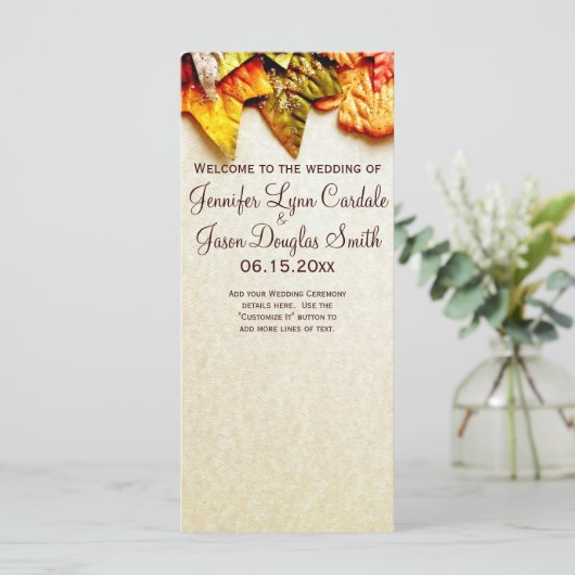 Hochzeiten im Herbst im Herbst Programm (Stehend Vorderseite)