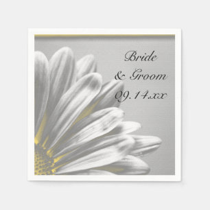 Hochzeiten in Gelb und Grau Serviette