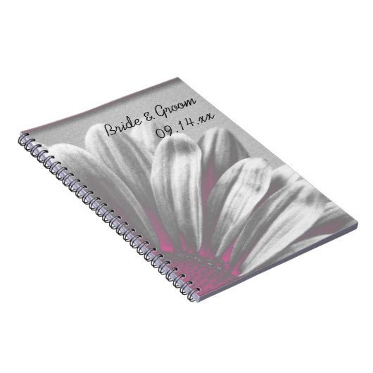 Hochzeiten in Rosa und Grau Notizblock (Rechte Seite)