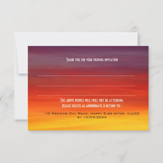 Hochzeiten in Urlaubsort im Ausland Kenia UAWG Einladung (Rückseite)