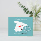 Hochzeiten in Urlaubsort im Ausland Spanien Save t The Date (Stehend Vorderseite)