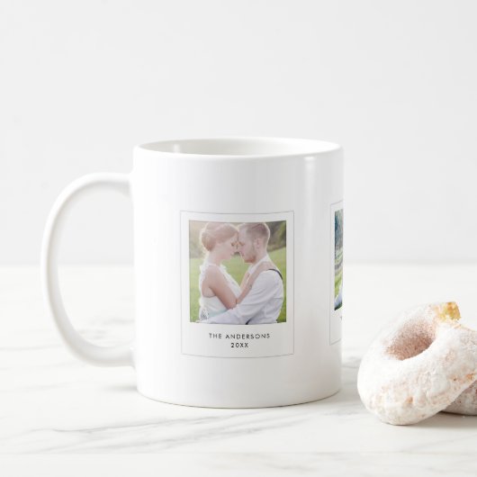 Hochzeiten Instant Foto Style Square Foto Kaffeetasse (Mit Donut)