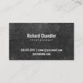 Hochzeiten, Jahrestage, Partys | Silber / Schiefer Visitenkarte (Rückseite)