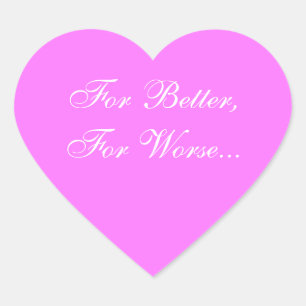 Hochzeiten laden Fuchsia Pink ein Herz-Aufkleber