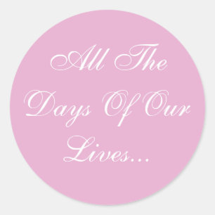 Hochzeiten laden Pink Pearl ein Runder Aufkleber