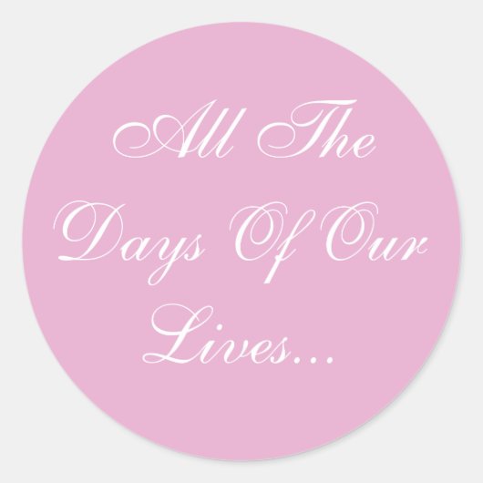 Hochzeiten laden Pink Pearl ein Runder Aufkleber (Vorderseite)