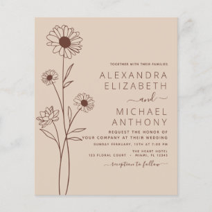 Hochzeiten Minimalistische botanische Blumenstrauß