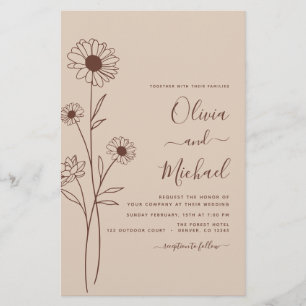 Hochzeiten Minimalistische botanische Blumenstrauß