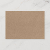 Hochzeiten Modernes Minimalistisches Foto Kraft QR Begleitkarte (Rückseite)