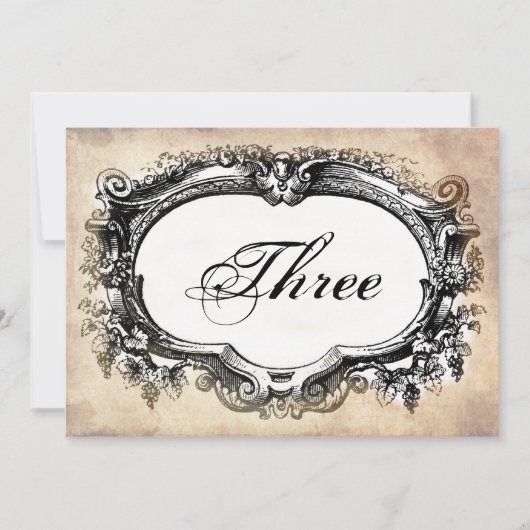 Hochzeiten, Party, Tischnummern Vintag aussehen (Vorderseite)