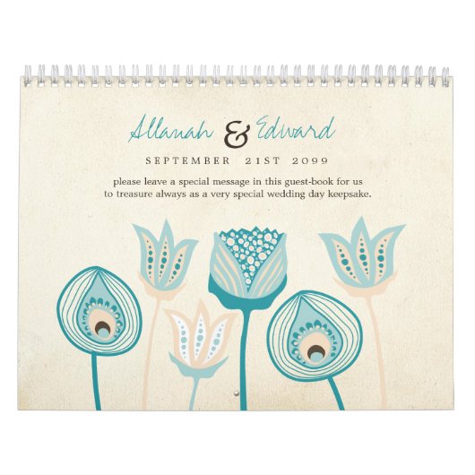 Hochzeiten Personalisiertes Foto Gästebuch Kalender (Titelbild)