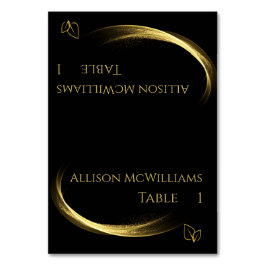 Hochzeiten Platzkarten-Vegetarisch-Golden Elegance Tischnummer