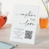 Hochzeiten QR Code Foto App Upload Sockelschild (In Situ)