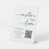 Hochzeiten QR Code Foto App Upload Sockelschild (Vorderseite)