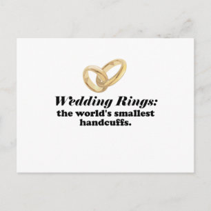 Hochzeiten rennt die kleinsten Handschellen der We Postkarte