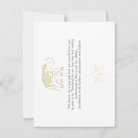 Hochzeiten Save the Date im Ausland (Rückseite)