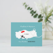 Hochzeiten Save the Date im Ausland (Stehend Vorderseite)