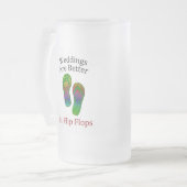 Hochzeiten sind bei Flip Flops Beach Hochzeiten be Mattglas Bierglas (Vorderseite Links)