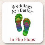 Hochzeiten sind bei Flip Flops Beach Hochzeiten be Untersetzer (Vorderseite)