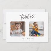 Hochzeiten Tischnummern Fotos nach Alter Moderner (Rückseite)