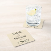 Hochzeiten Untersetzer personalisiert minimalistis (Vor Ort)