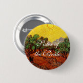 hochzeiten. Vincent van Gogh Olive Trees Button (Vorne & Hinten)