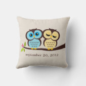 Hochzeiten von Blauen und Gelbwürfeln Kissen (Rückseite)