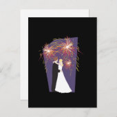Hochzeiten von Feuerwerken Save the Date Postkarte (Vorne/Hinten)