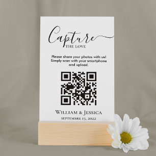 Hochzeiten von Fotos mit QR-Code teilen Begleitkarte
