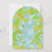 Hochzeiten von Gold- und Green-Ginkgo-Blätter Einladung (Rückseite)