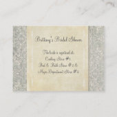 Hochzeiten von Grey Vintag French Regency Lace Begleitkarte (Rückseite)