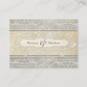 Hochzeiten von Grey Vintag French Regency Lace Platzkarte