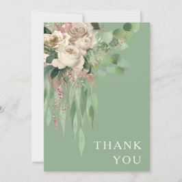 Hochzeiten von grünen Blütenzwiebeln Dankeskarte