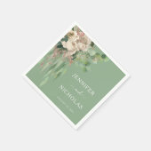 Hochzeiten von grünen Blütenzwiebeln Serviette (Ecke)