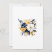 Hochzeiten von Marine, Weiß und Gold Save The Date (Rückseite)