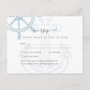 Hochzeiten von Nautical Ships Wheding Postkarte