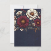 Hochzeiten von Navy Blue und Burgund RSVP Karte (Rückseite)