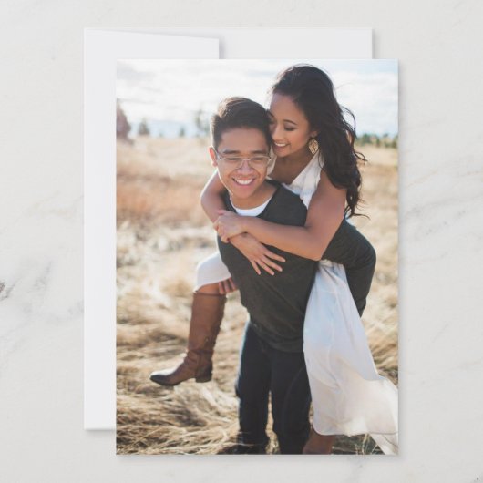 Hochzeiten von Navy Blue und Burgund Save The Date (Rückseite)