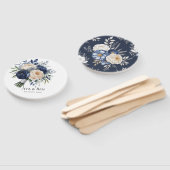 Hochzeiten von Navy Blue und Elfenbein Fächer (Non-assembled)