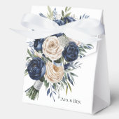 Hochzeiten von Navy Blue und Elfenbein Geschenkschachtel (Vorderseite)