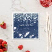 Hochzeiten von Navy Blue und White Hanging Lights Serviette (Beispiel)