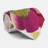 Hochzeiten von Rosa-Wein und Rosa-Peonies Krawatte (Gerollt)