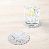 Hochzeiten von White Hearts und Peony Blume Untersetzer (Vor Ort)