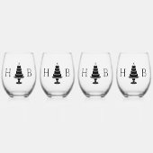 Hochzeiten Weinglas Ohne Stiel (Vorderseite)