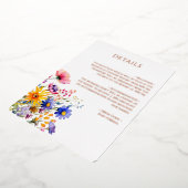 Hochzeiten Wildblumen Moderne Eleganz Details Folieneinladung (Gedreht)